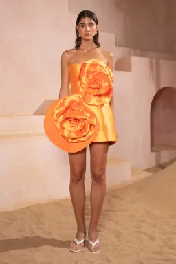 Eliya The Label Hayman Mini Dress in Tangerine Size 14 for rent on The Volte - image 1