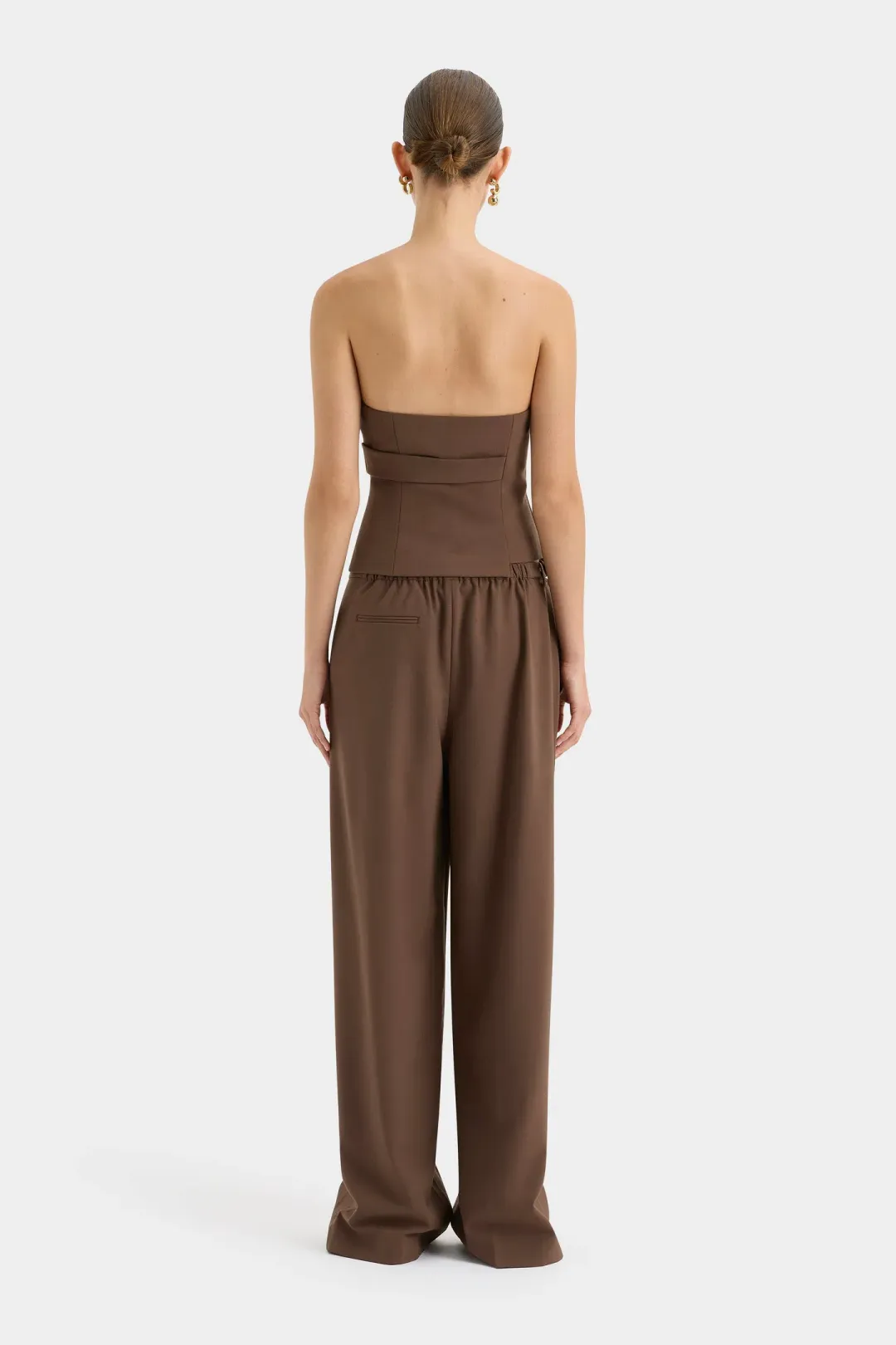 Sir The Label Bromley Bodice and Pant Set in Chocolate Size 1 / AU 8  for rent on The Volte - main image