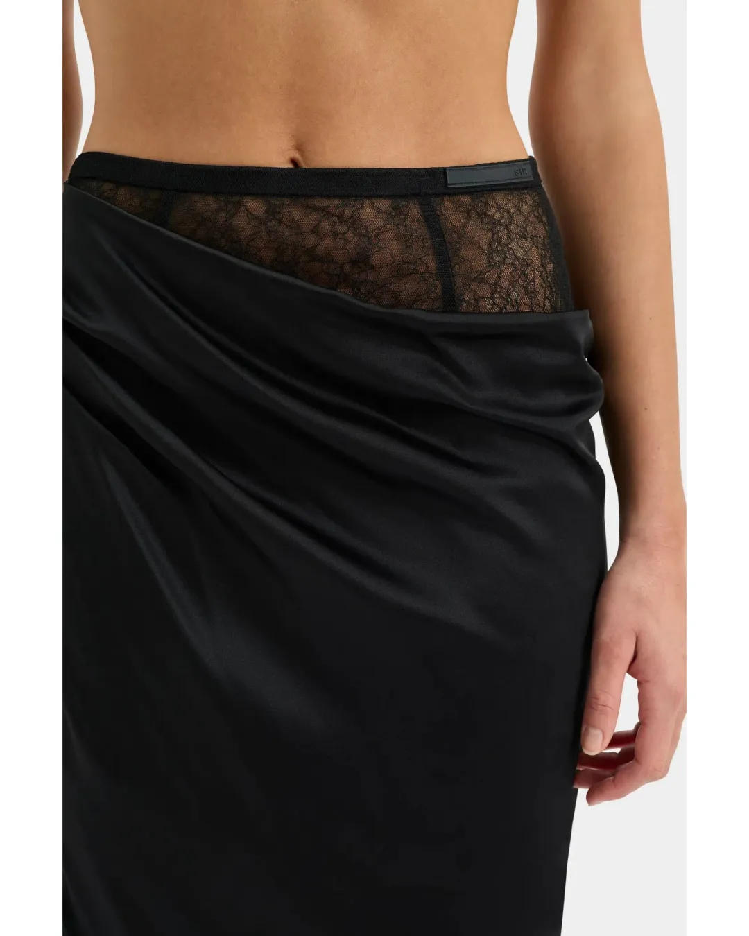 Sir The Label Dunya Bralette and Skirt Set Black Size AU 8 for rent on The Volte - main image