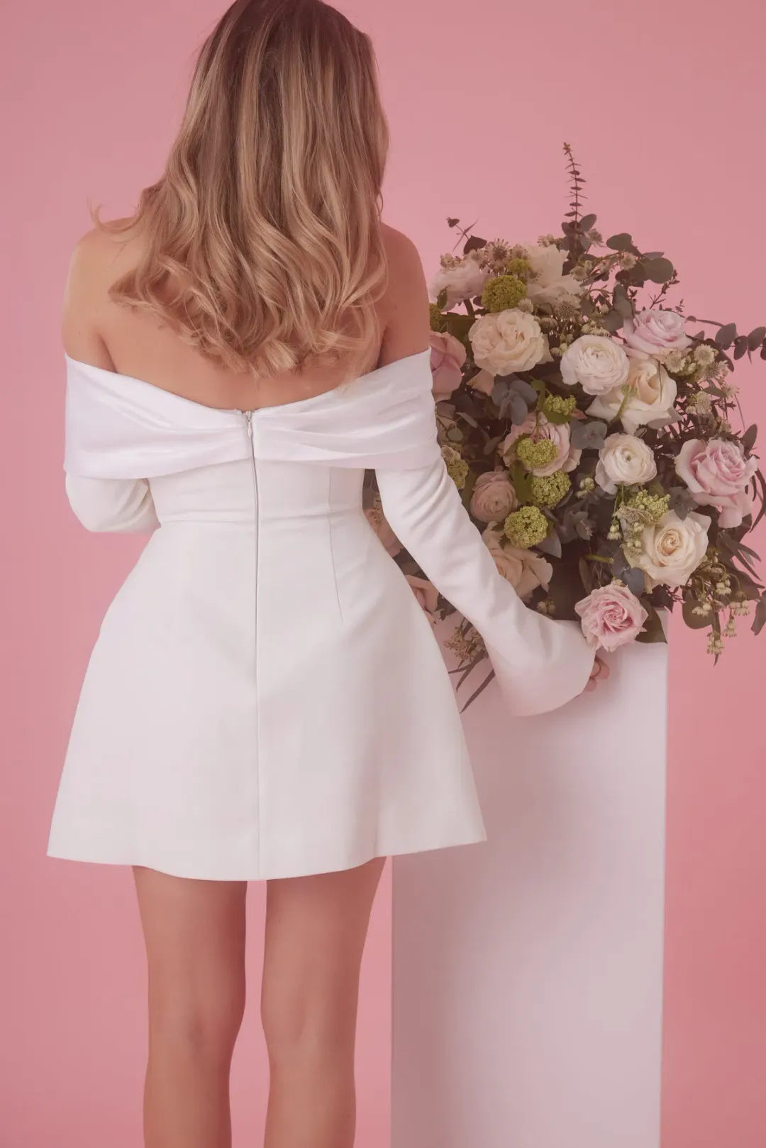 Odd Muse The Ultimate Muse Bow Mini Dress White Size AU 8 for rent on The Volte - main image