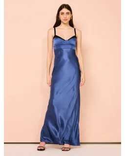 Sir The Label Depeche Balconette Gown In Dark Blue Size 1 / AU 8 for rent on The Volte - image 1