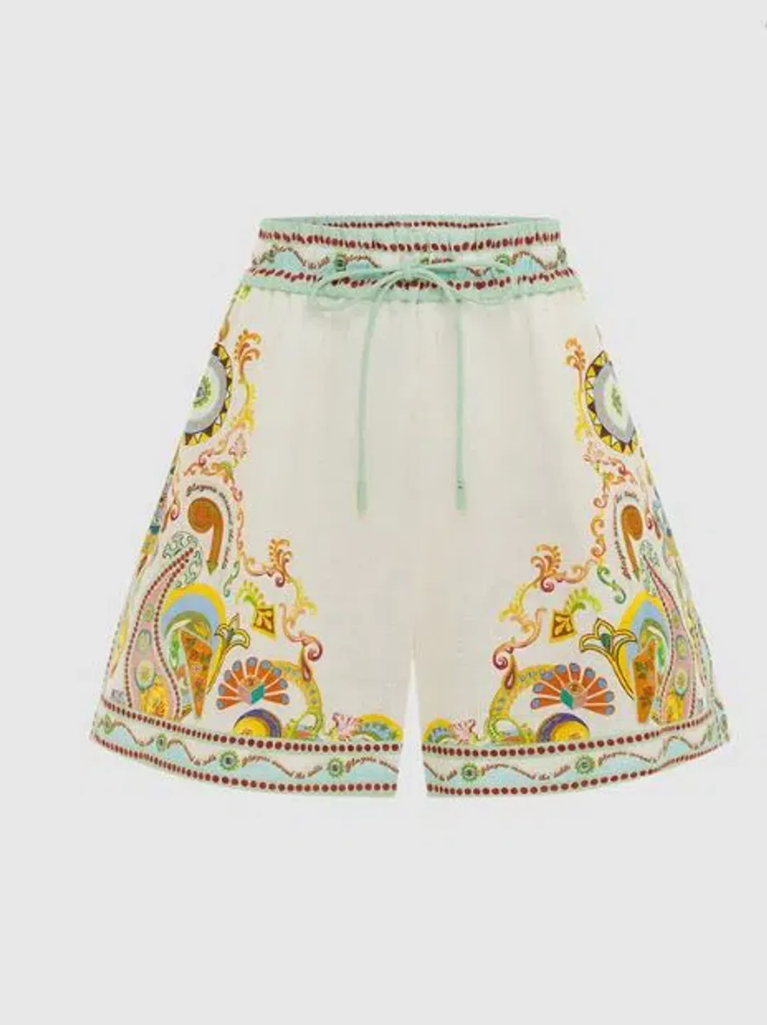 Pinball Linen Shirt and Short Set Multi Print Size 12 for rent on The Volte - main image