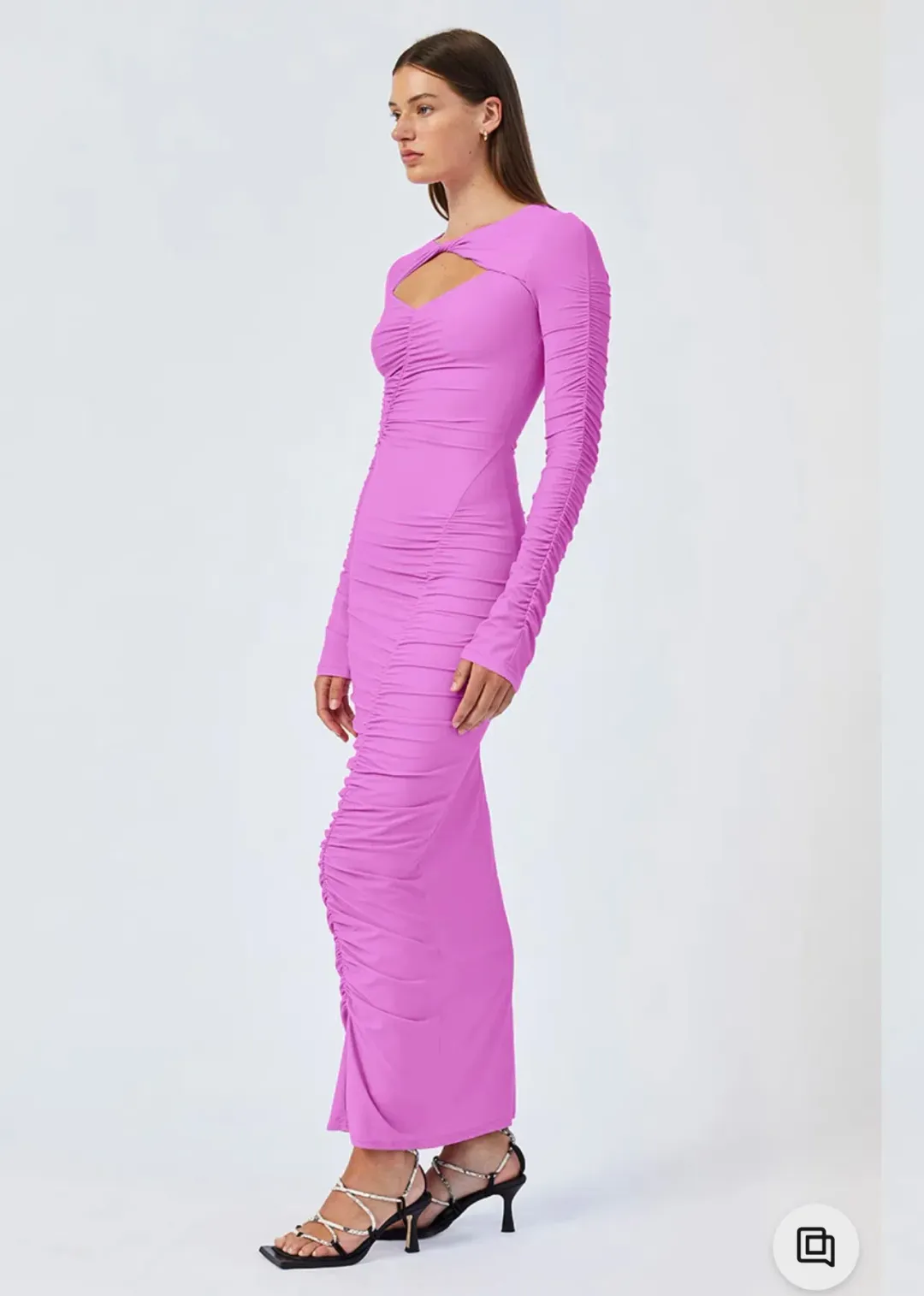 Suboo Ivy Rouched Dress In Fuchsia Size 10 for rent on The Volte - main image