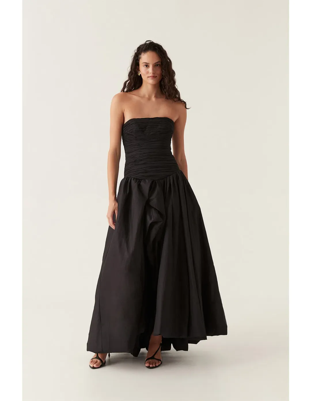 Aje Violette Bubble Hem Maxi Dress Black Size AU 14 for rent on The Volte - main image