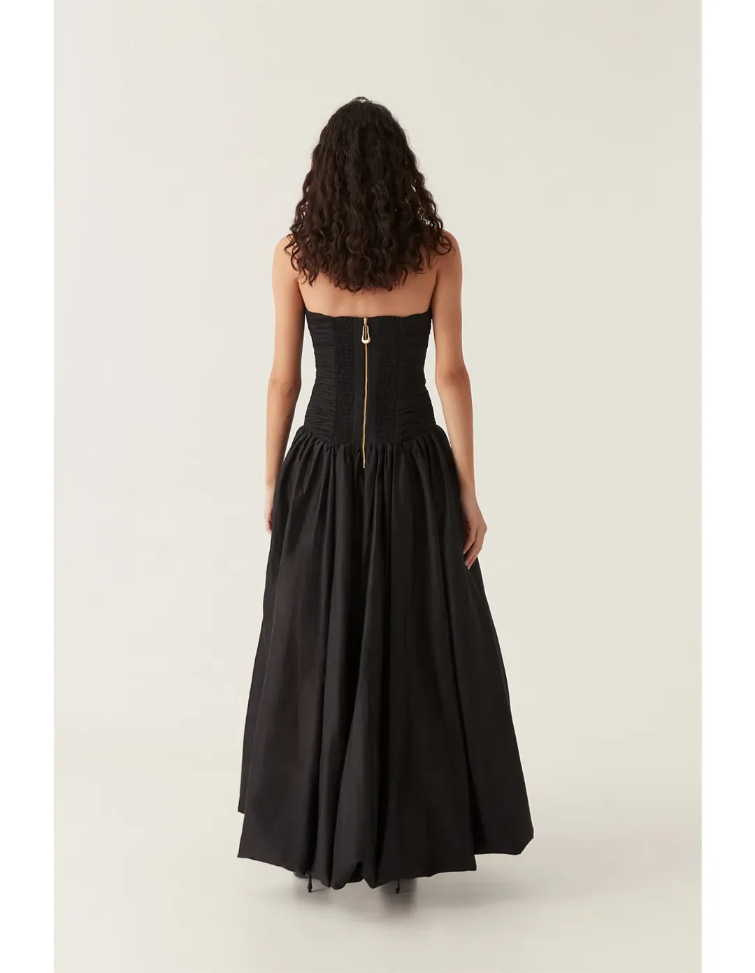 Aje Violette Bubble Hem Maxi Dress Black Size AU 14 for rent on The Volte - main image