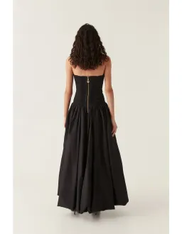 Aje Violette Bubble Hem Maxi Dress Black Size AU 14 for rent on The Volte - image 3