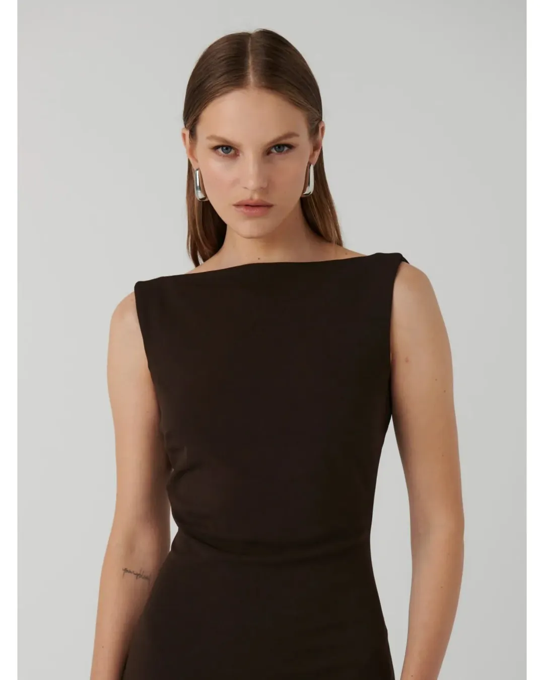 Effie Kats Verona Gown in Coffee Size AU 12 for rent on The Volte - main image
