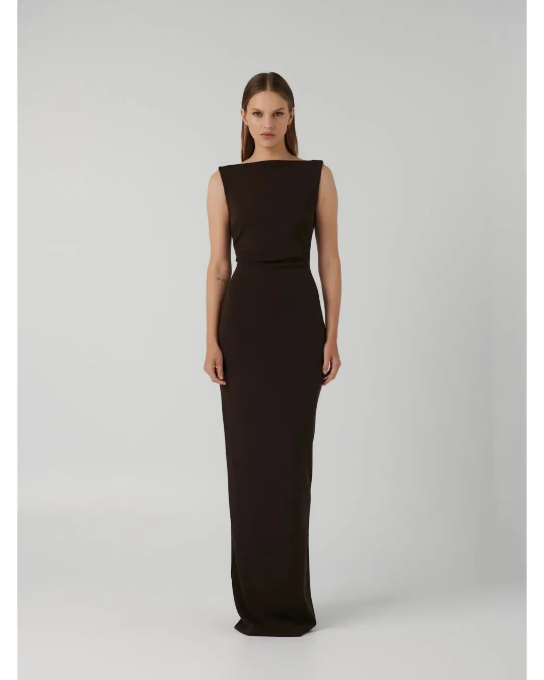Effie Kats Verona Gown in Coffee Size AU 12 for rent on The Volte - main image