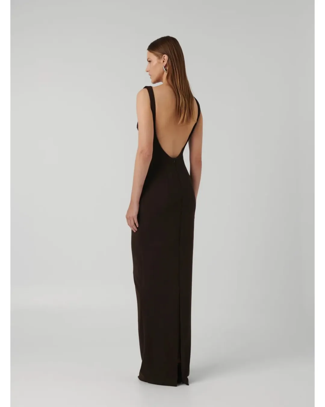 Effie Kats Verona Gown in Coffee Size AU 14 for rent on The Volte - main image