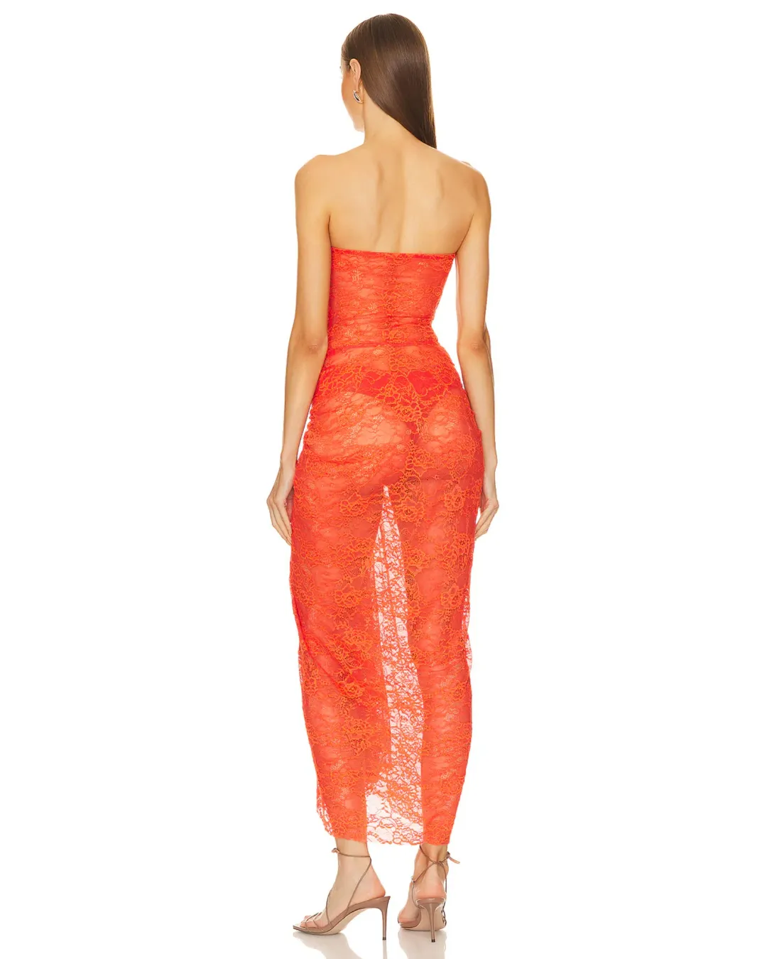 Natalie Rolt Naomi Dress Tangerine Size 1 / AU 8 for rent on The Volte - main image