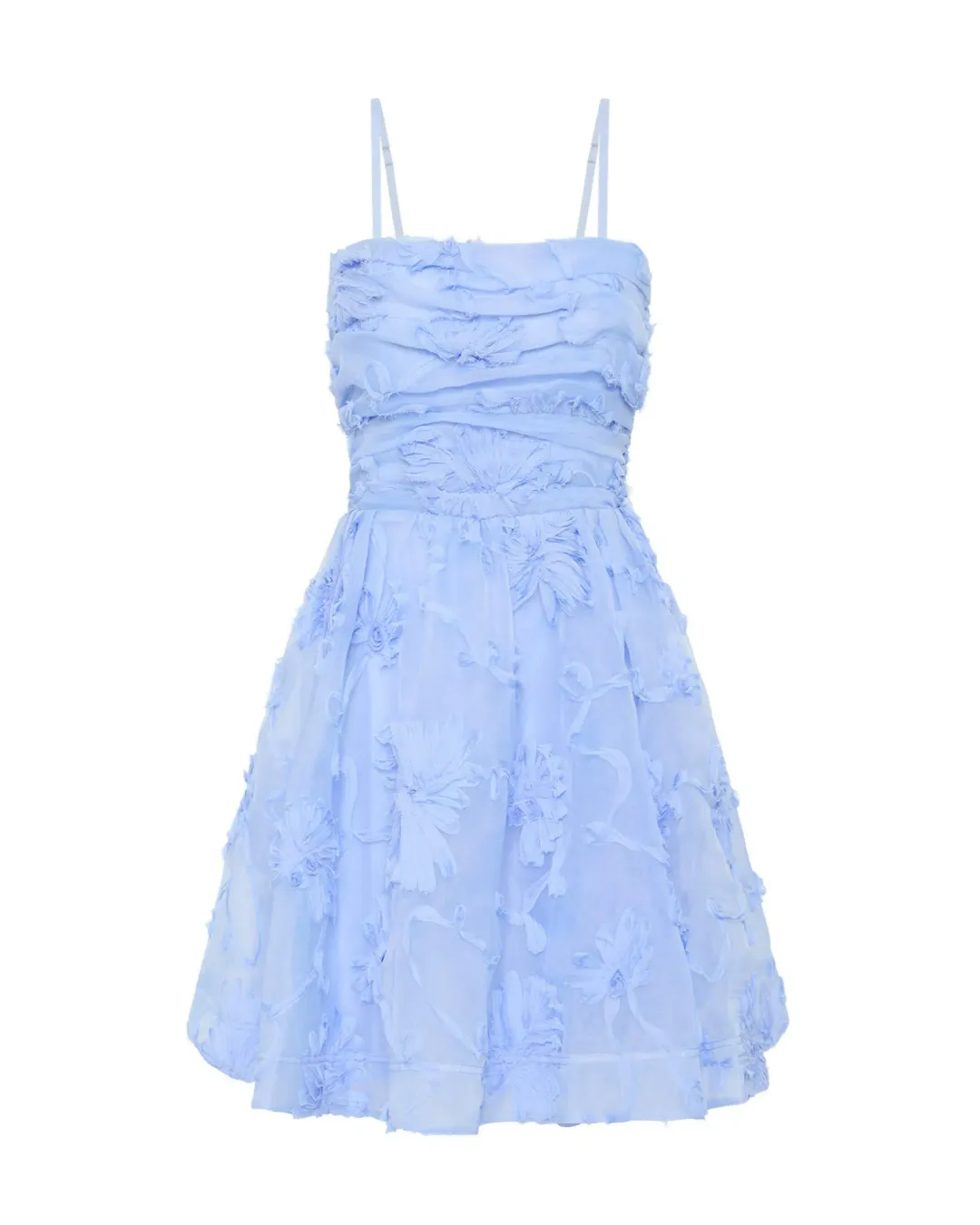 Aje Evangeline Mini Dress Light Sky Blue Size AU 12 for rent on The Volte - main image