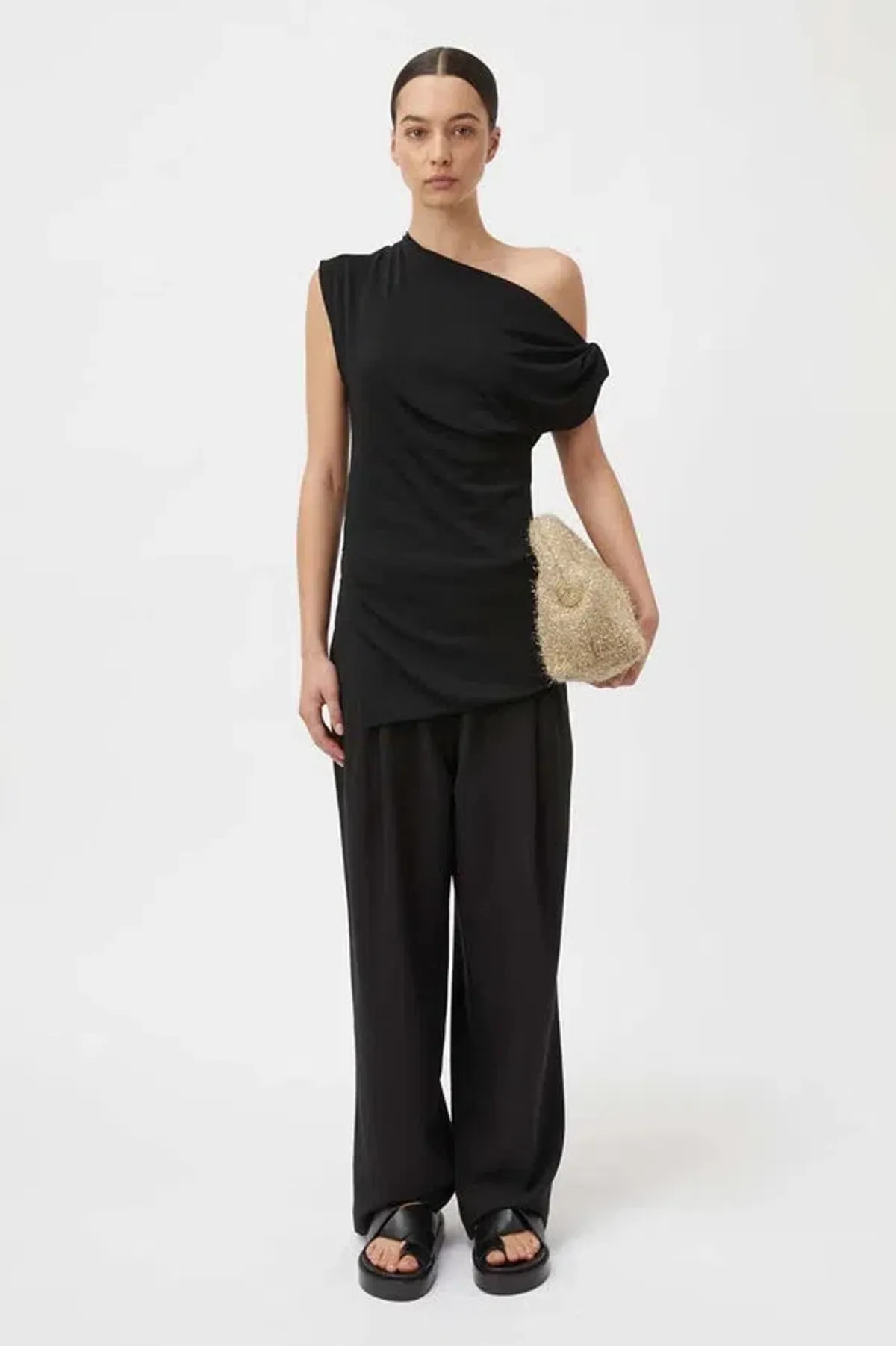Camilla & Marc The Annalise Top Black Size 8 for rent on The Volte - main image