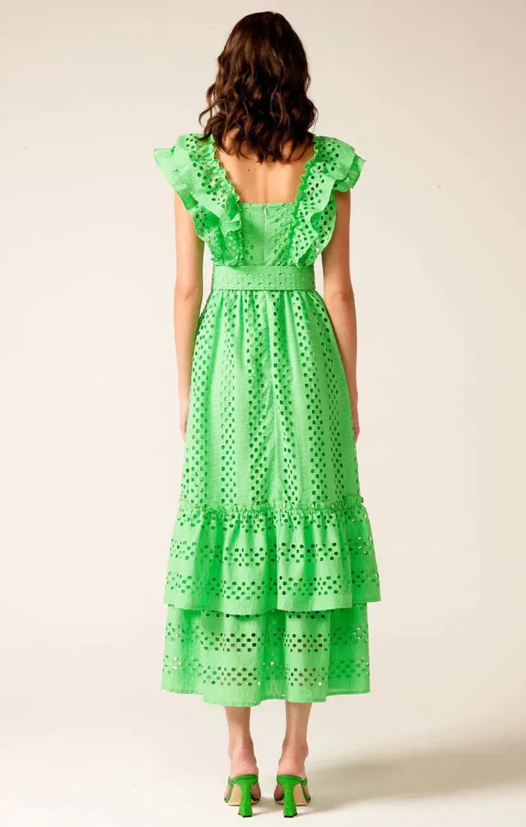 Sacha Drake Waikiki Midi Beach Dress Green Size 14 for rent on The Volte - main image
