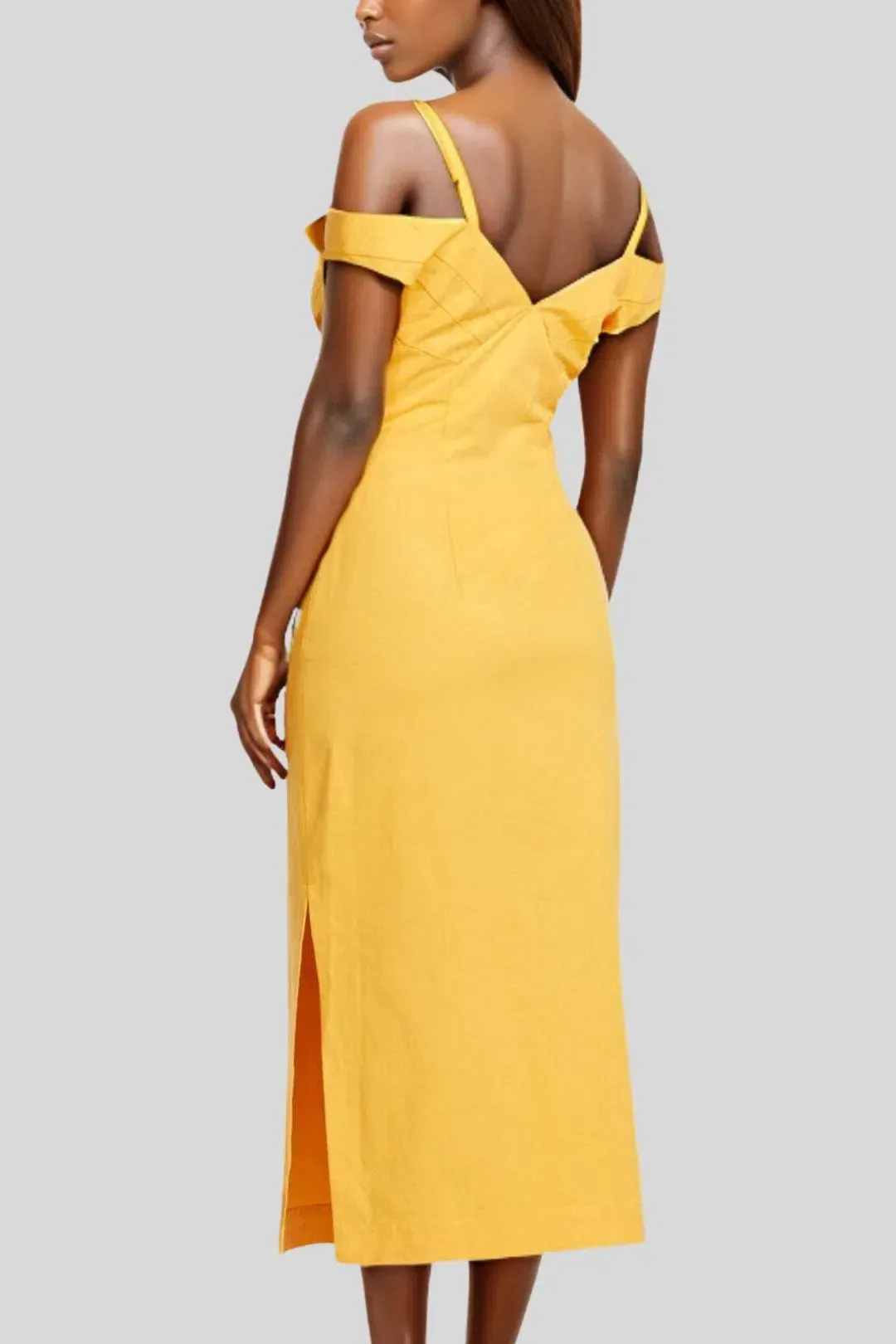 Viktoria and Woods Whirlpool Midi Dress in Mango Size 12 for rent on The Volte - main image