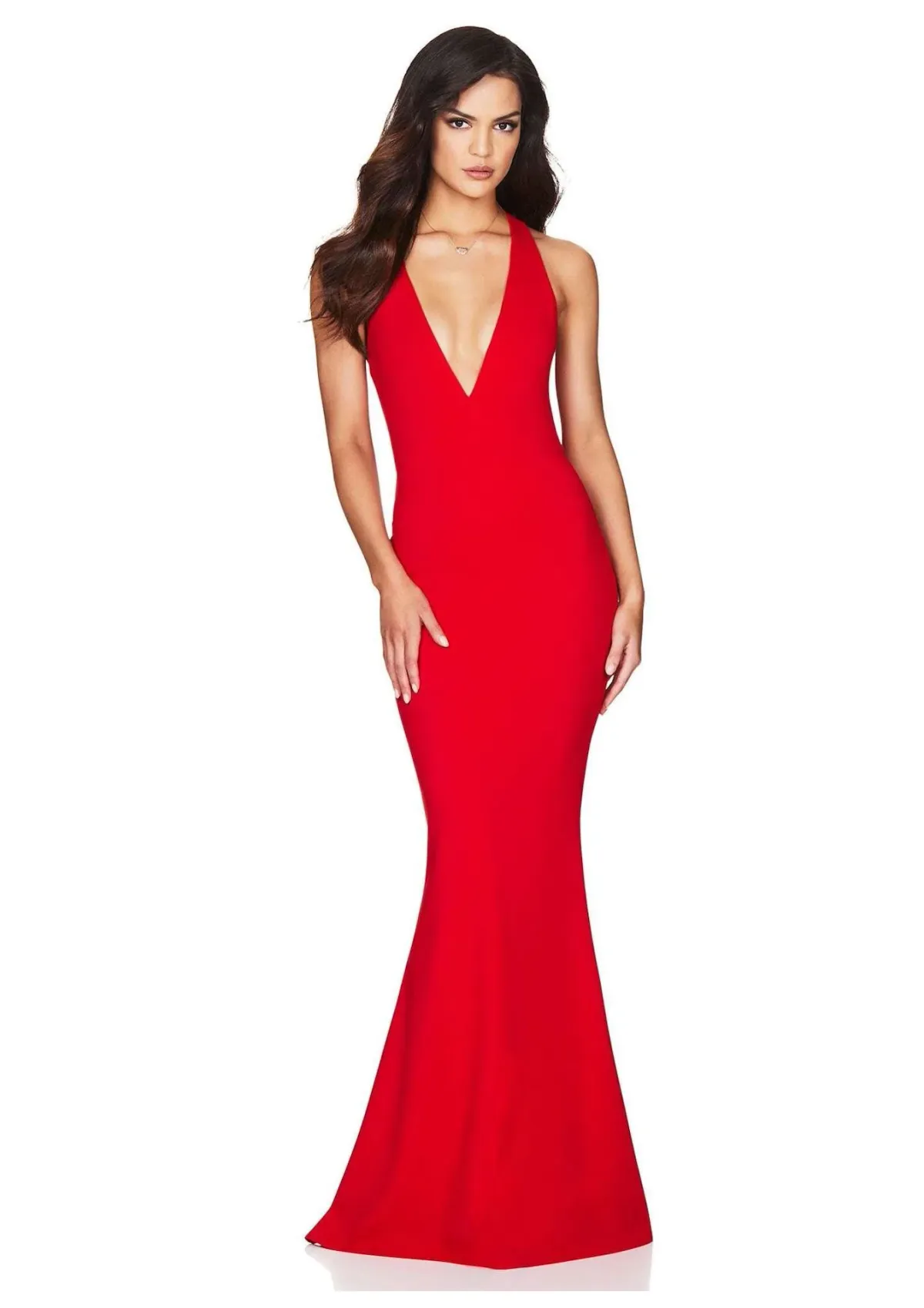 Nookie Jasmine Halter Gown in Red Size 8 for rent on The Volte - main image
