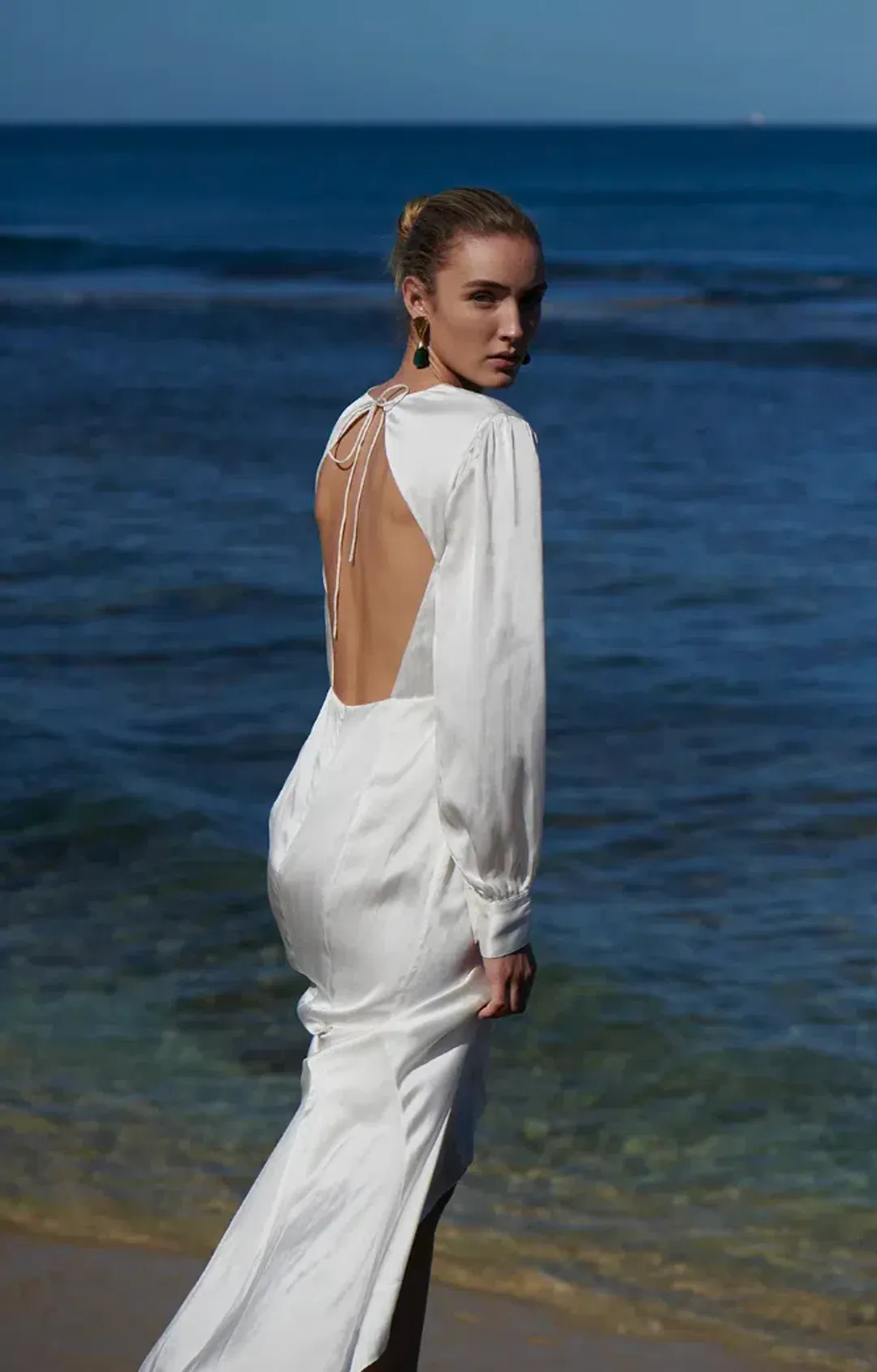 MLM the Label Open Back Lennon Gown Cream Size 8 for rent on The Volte - main image