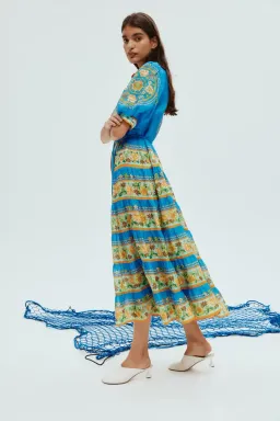 Alemais Linda Tiered Midi Dress Floral Size 12 for rent on The Volte - image 1