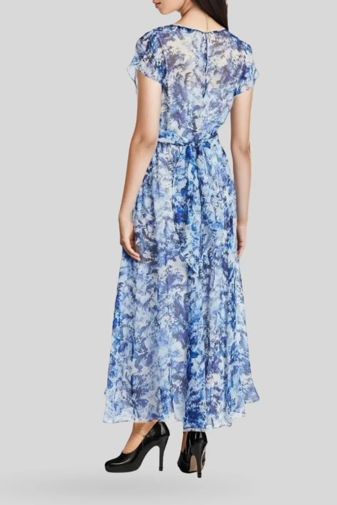 David Lawrence Maria Silk Dress Print Size 10 for rent on The Volte - main image