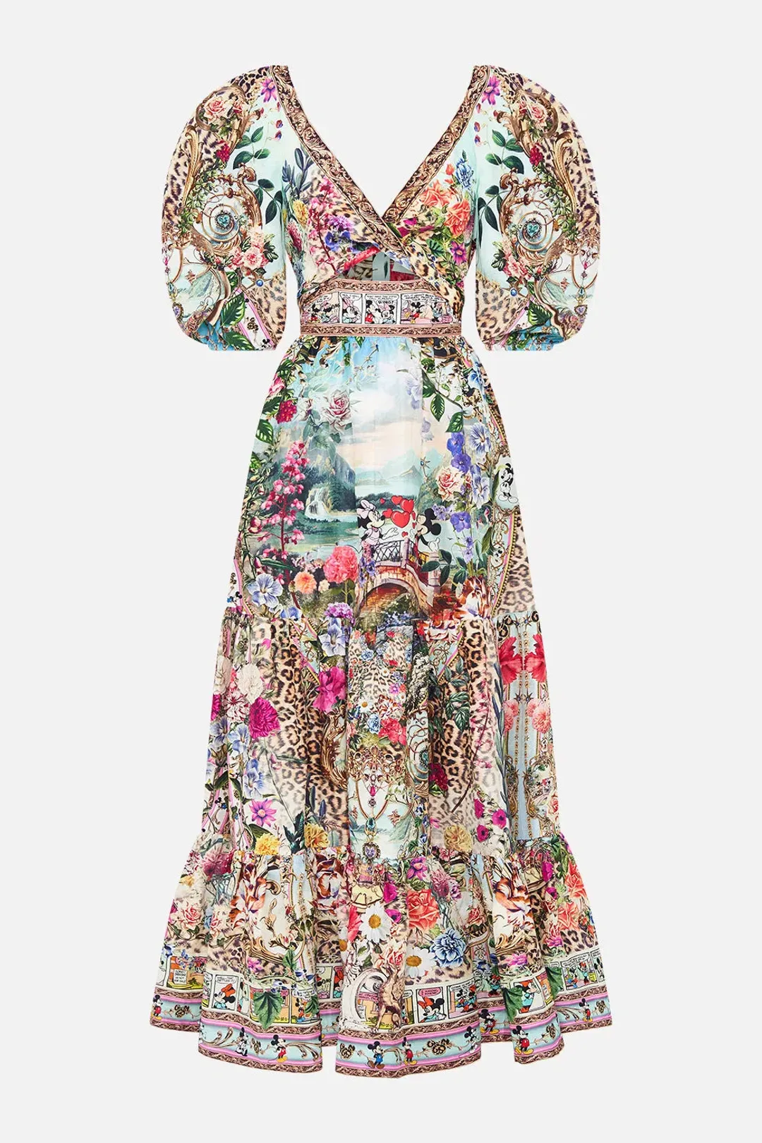 Camilla & Disney  Tiered Puff Sleeve Dress Print Size 16  for rent on The Volte - main image