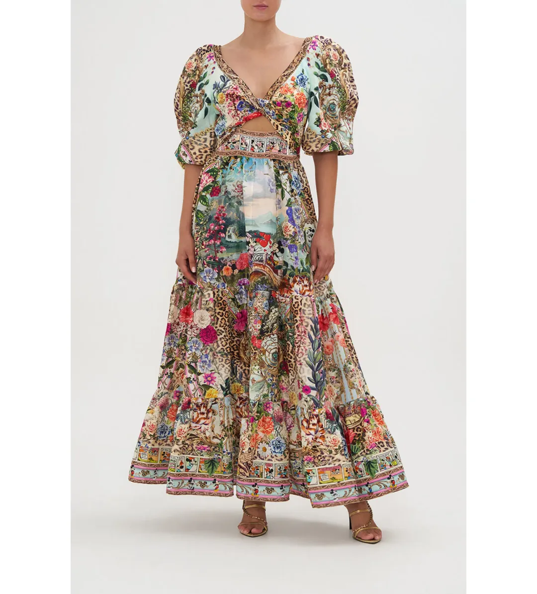 Camilla & Disney  Tiered Puff Sleeve Dress Print Size 16  for rent on The Volte - main image