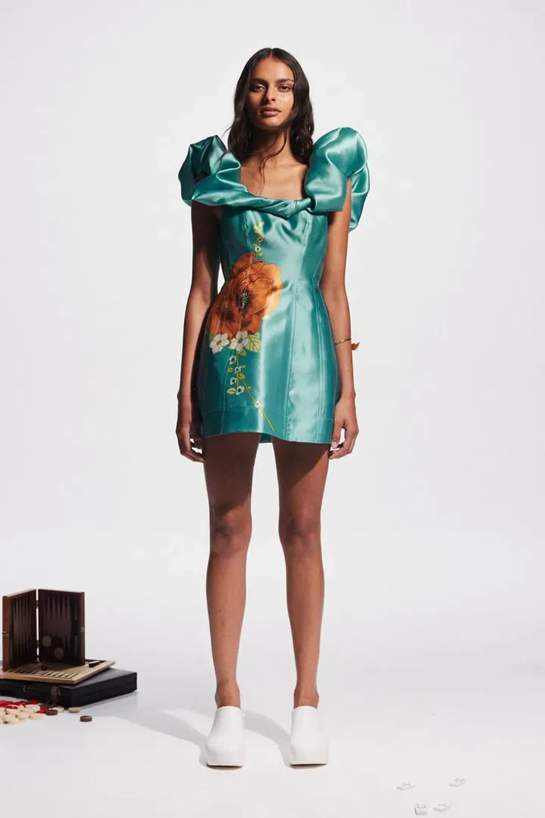 Alemais Regent Jade Mini Dress Size 10 for rent on The Volte - main image