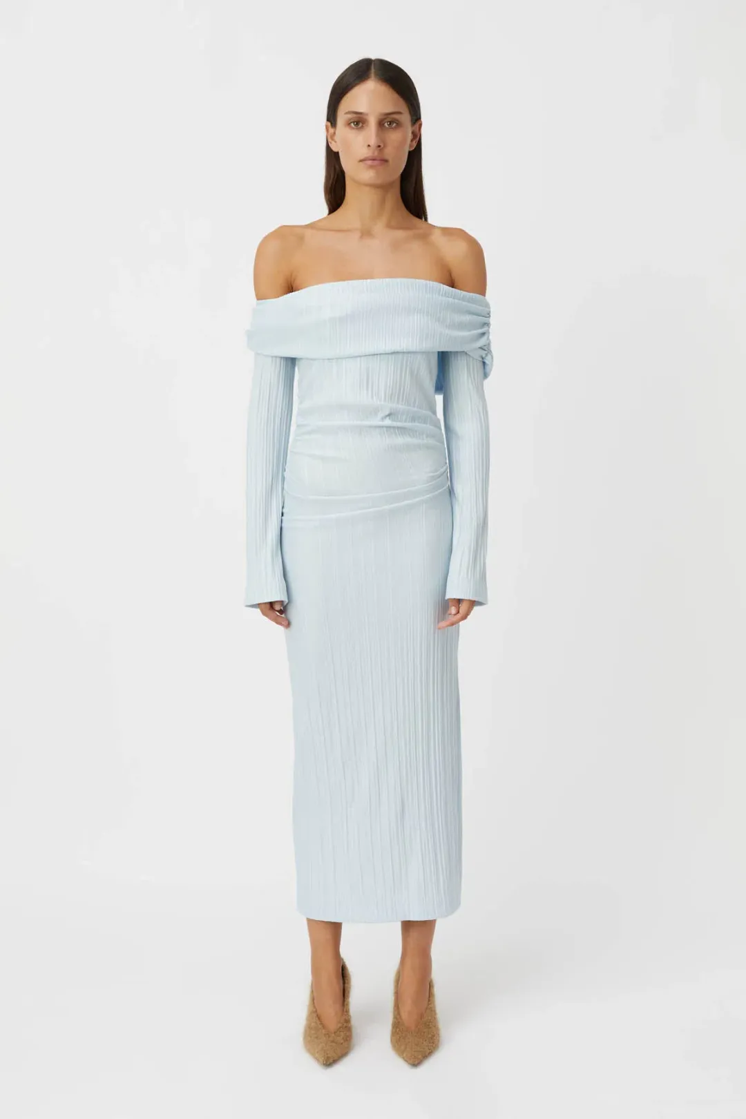 Camilla and Marc Shaw Dress in Sky Blue Size AU 8 for rent on The Volte - main image