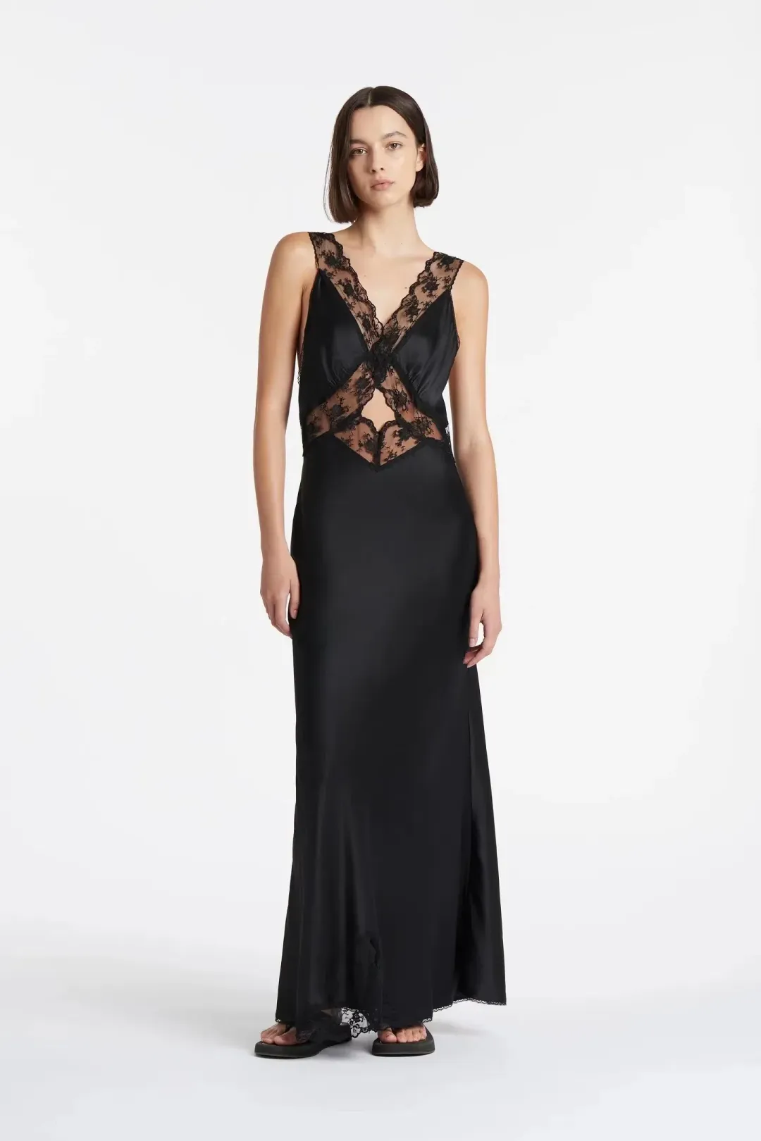 Sir the Label Aries Cut Out Gown Black Size 3 / AU 14 for rent on The Volte - main image