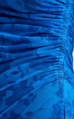 Scanlon Theodore Floral Lace Print Mesh Dress Blue Print Size 10 for rent on The Volte - image 3