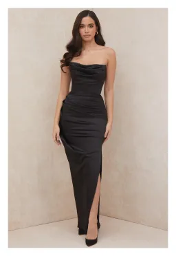 House of CB Adrienne Strapless Maxi Dress Black Size 6 for rent on The Volte - image 3