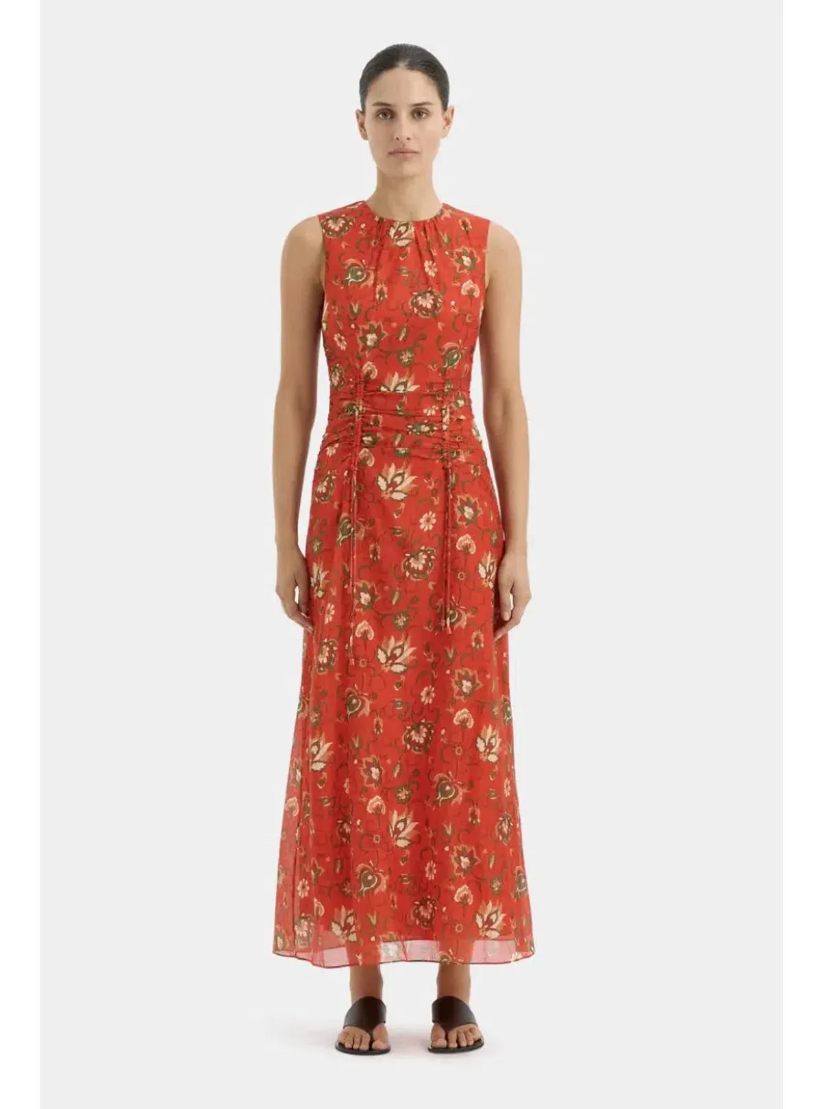 Sir the Label Reyes Dress Red Floral Size 8 for rent on The Volte - main image