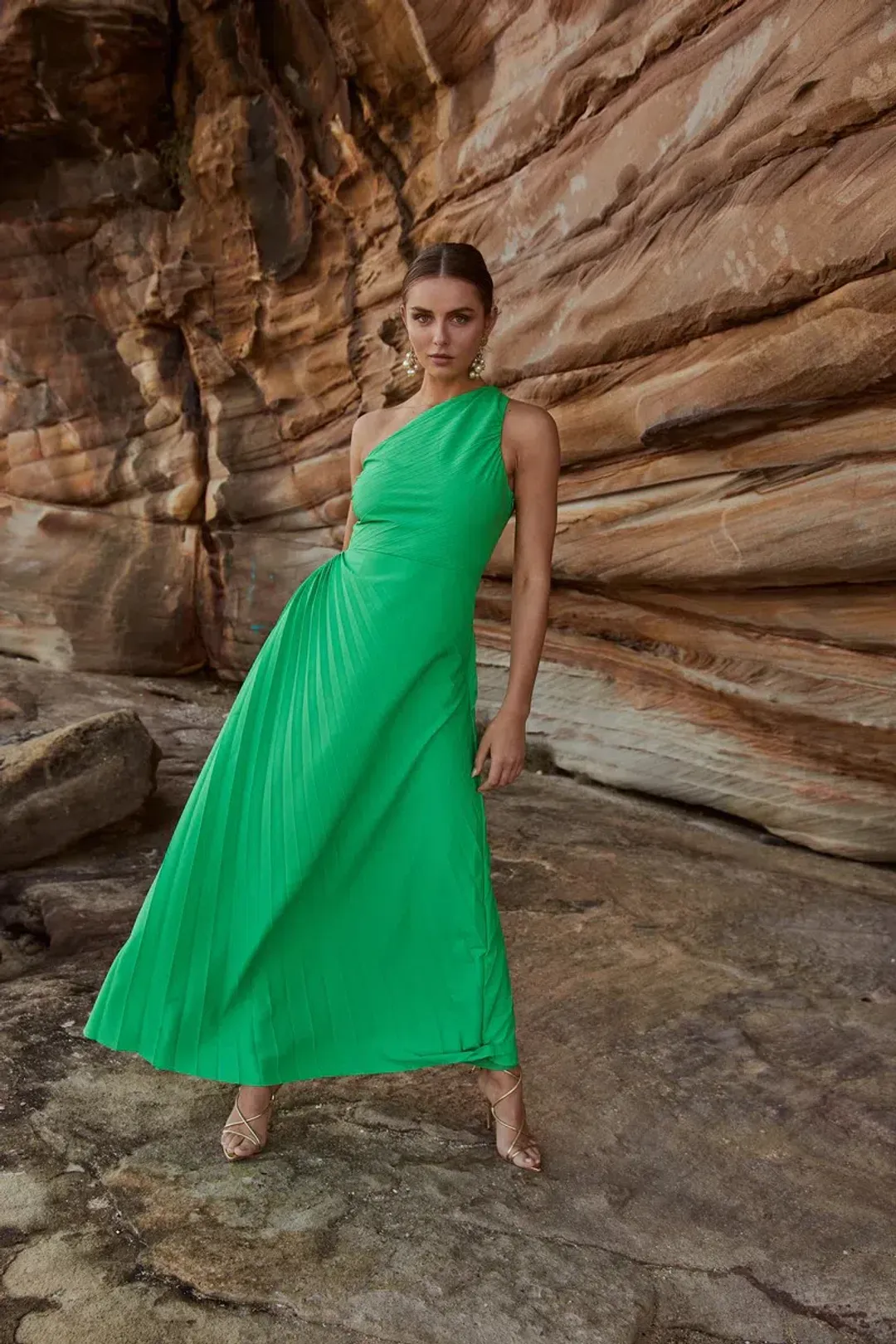 Sonya Moda Azalea Gown In Barcelona Green Size 6 for rent on The Volte - main image