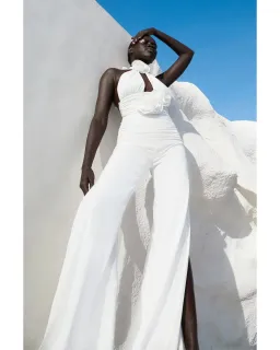 Eliya The Label Leontina Pantsuit in White Size S / AU 8 for rent on The Volte - image 5