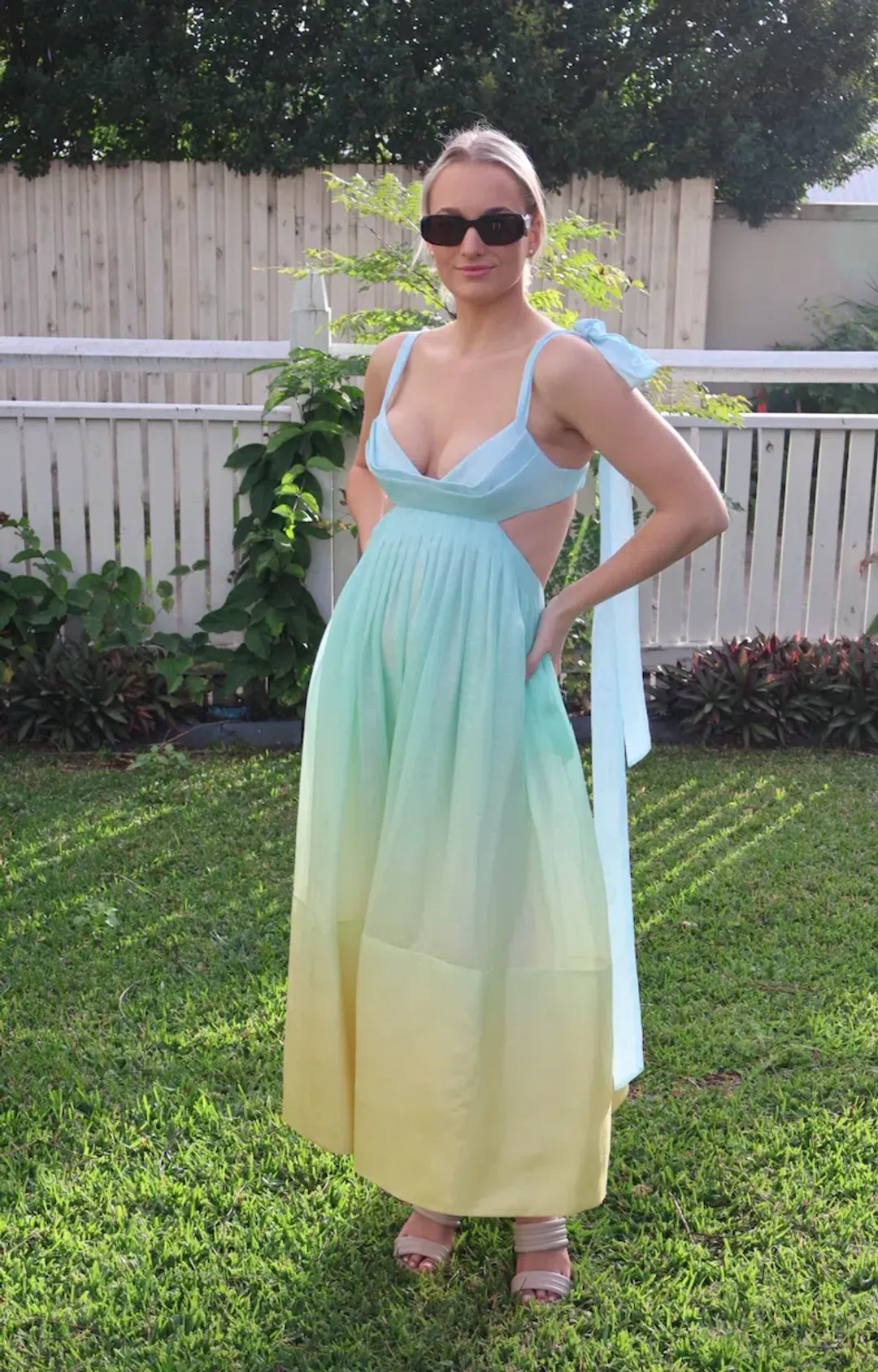 Zimmermann Oasis Bralette Dress Ombré Gown 0 / AU 8  for rent on The Volte - main image