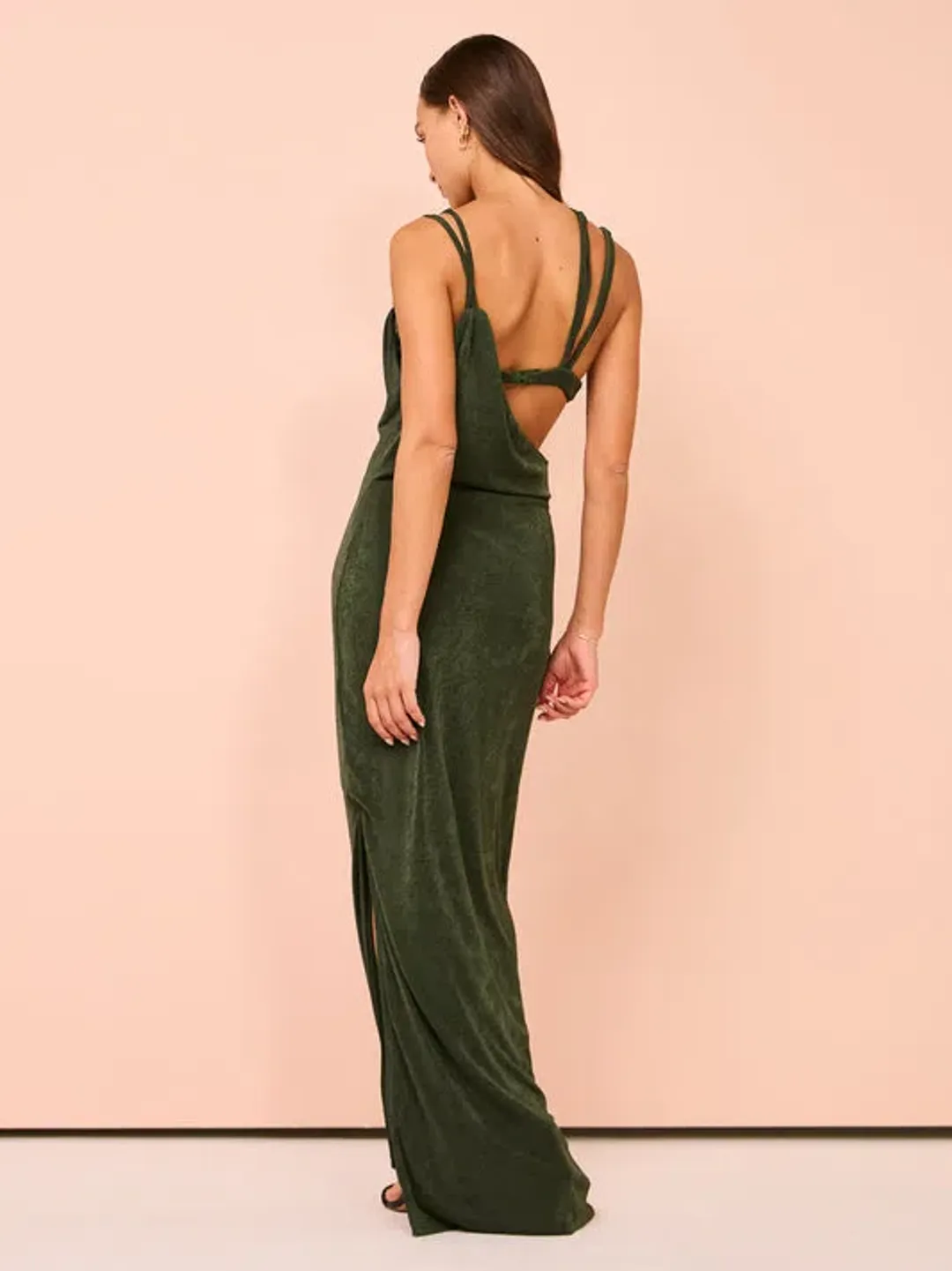 Tojha Alberta Dress in Pesto Size 8 for rent on The Volte - main image