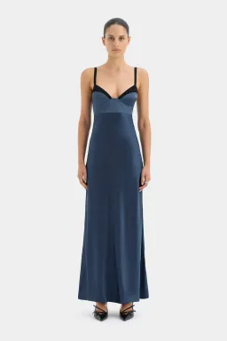Sir the Label Depeche Balconette Gown Dark Blue Size 2 / AU 10 for rent on The Volte - image 1