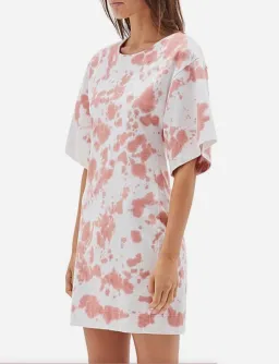 Bassike Double Jersey S/S Tie Dye Dress Print Size XS / AU 6 for rent on The Volte - image 3