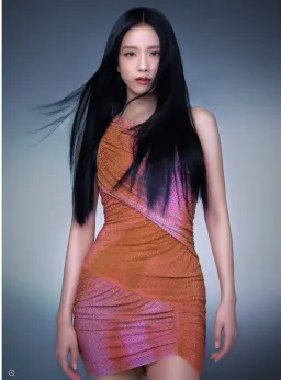 Self Portrait Orange Rhinestone Mini Dress Orange Size 8 for rent on The Volte - image 3