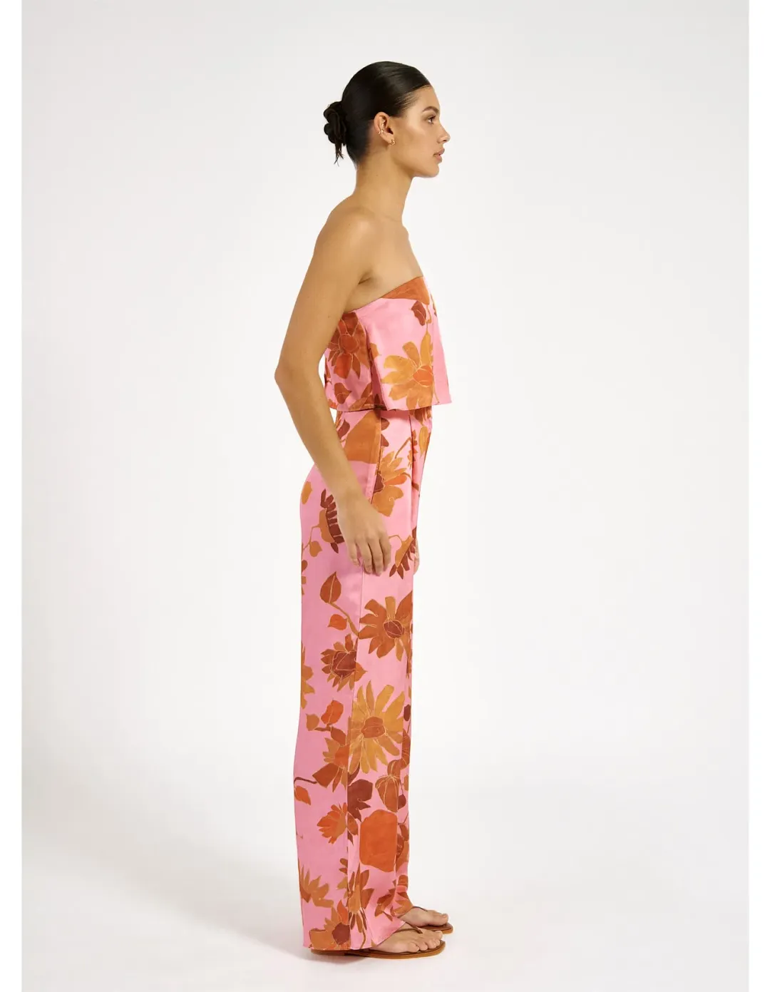Roame Elma Bustier & Beckford Pant Set Pink & Floral Size 2/ AU 10 for rent on The Volte - main image
