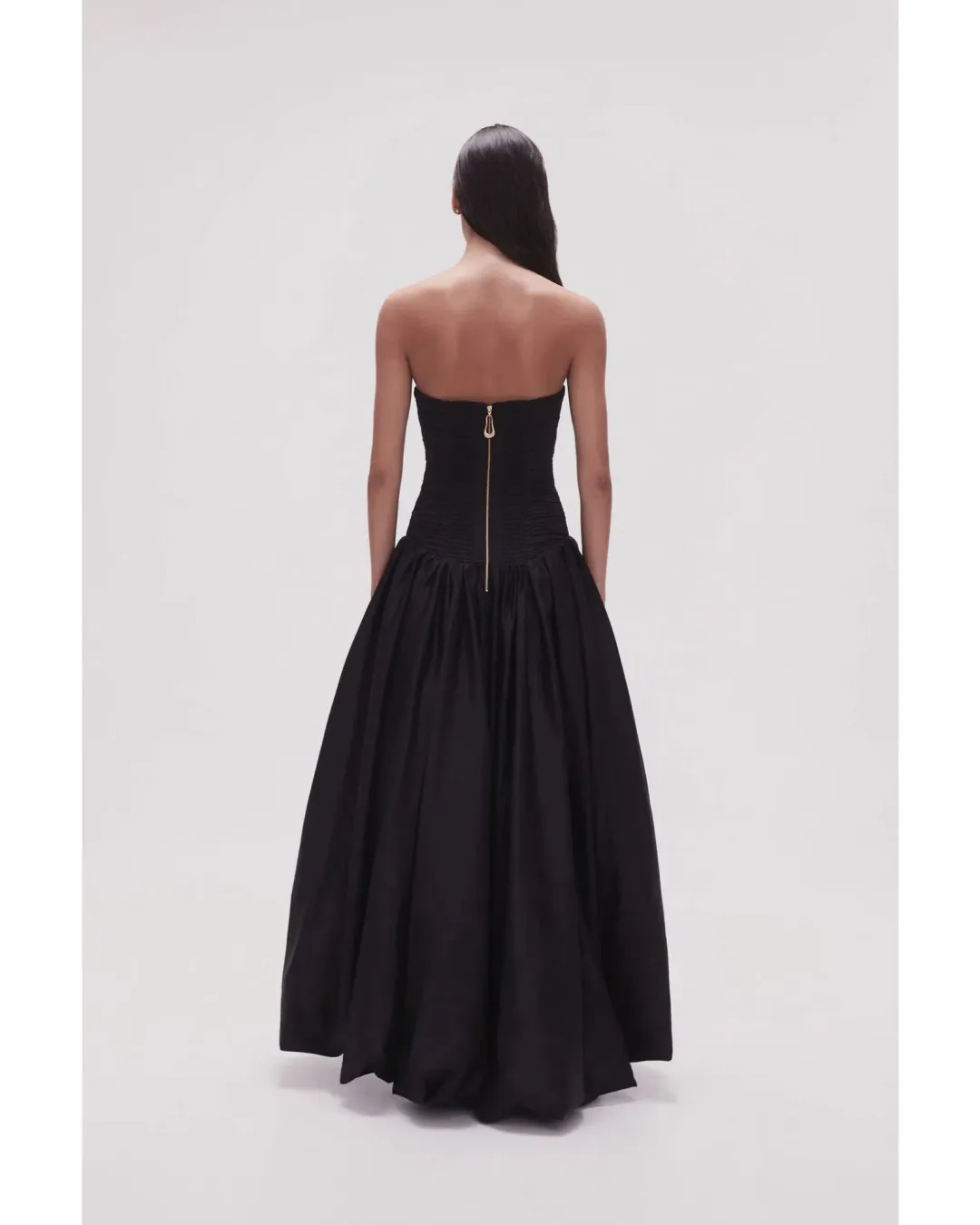 Aje Violette Bubble Hem Maxi Dress Black Size AU 14 for rent on The Volte - main image