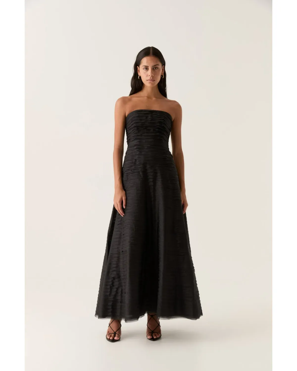 Aje Soundscape Maxi Dress Black Size AU 12 for rent on The Volte - main image