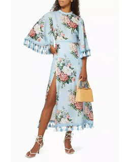 Alice McCall Magic Moment Midi Dress Blue Floral Size AU 8 for rent on The Volte - image 1
