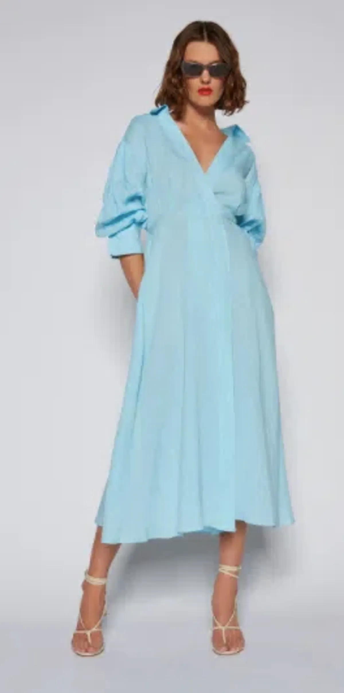 Scanlan Theodore Linen Wrap Dress for rent on The Volte - main image