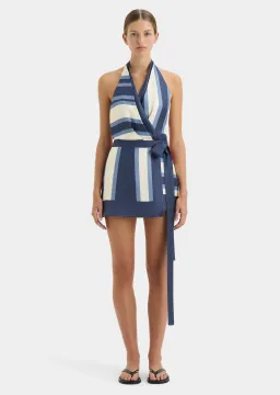 Sir The Label Dazed Wrap Halter Mini Dress Studio Print Size 3 / AU 12 for rent on The Volte - image 1