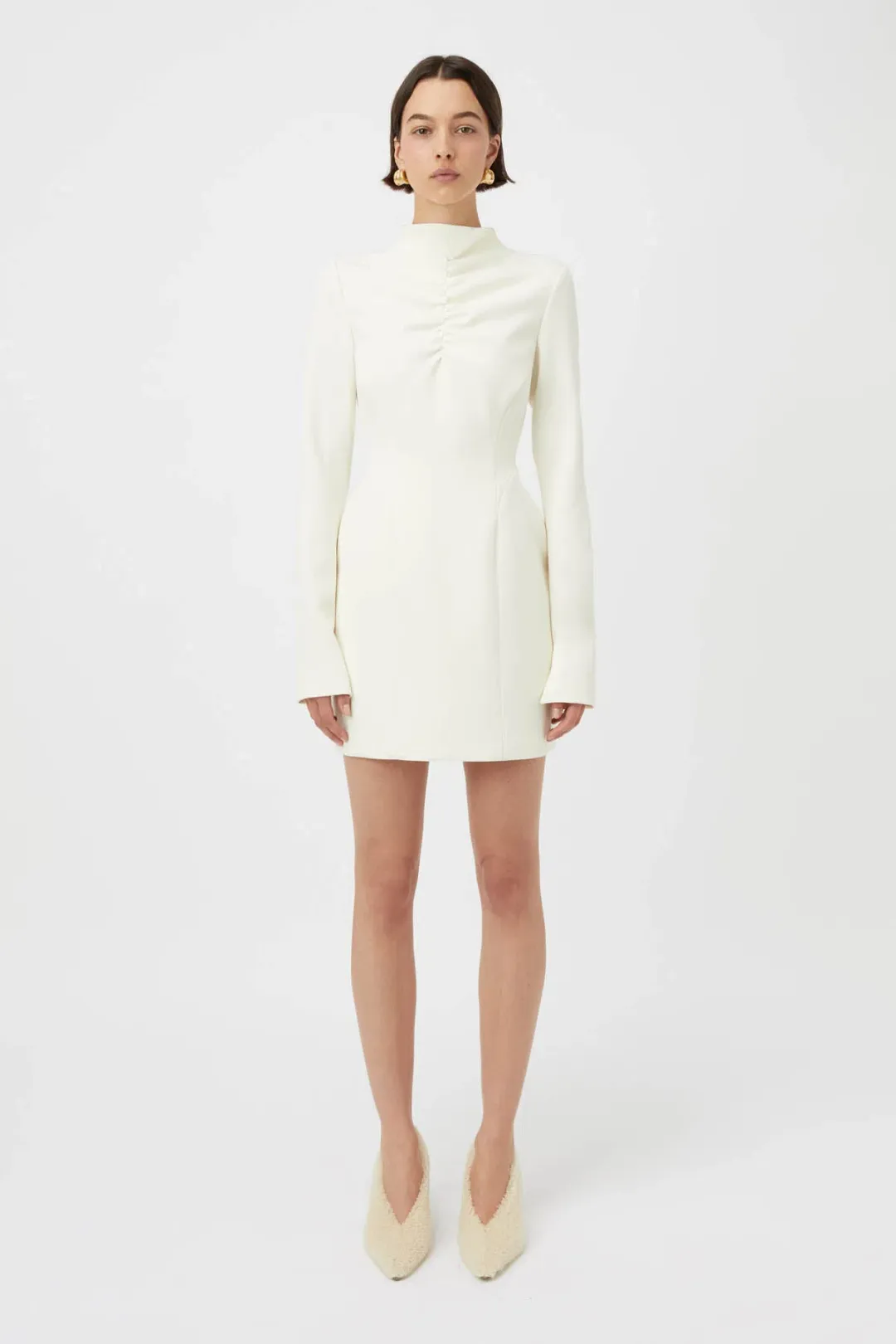 Camilla and Marc The Portico Mini Dress Cream Size 8 for rent on The Volte - main image