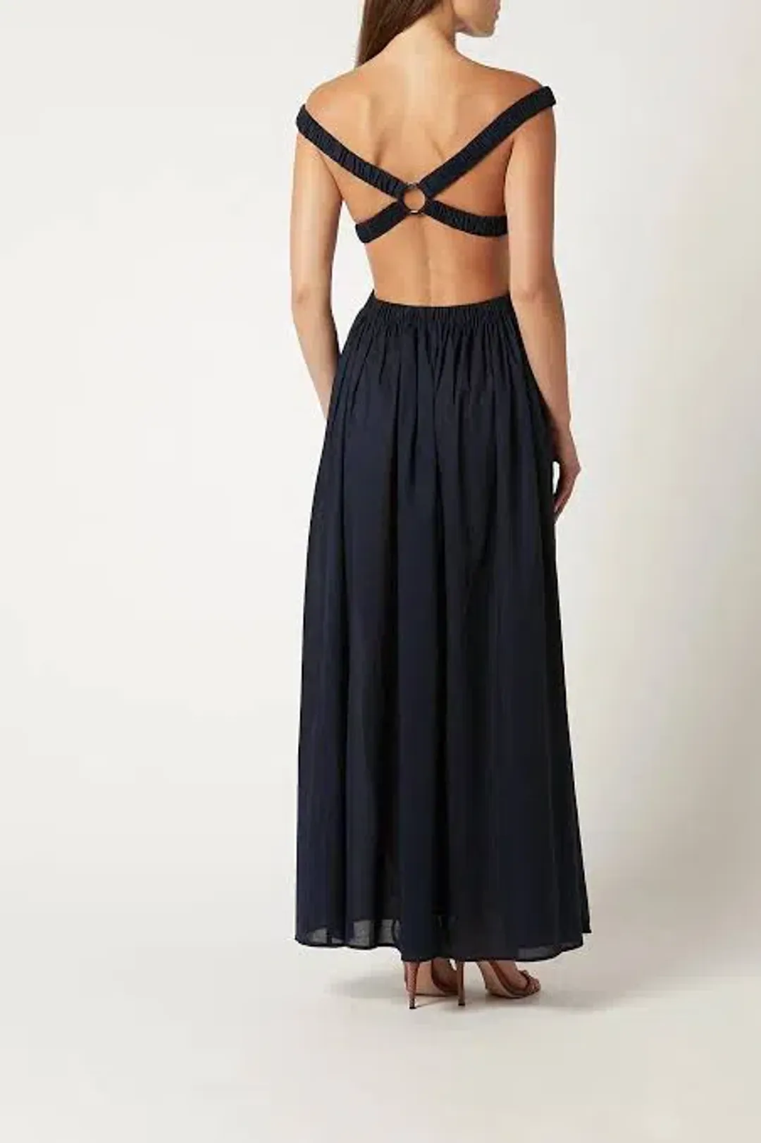 Scanlan Theodore Cotton Voille Ring Maxi Dress Black Size M /Au 10 for rent on The Volte - main image