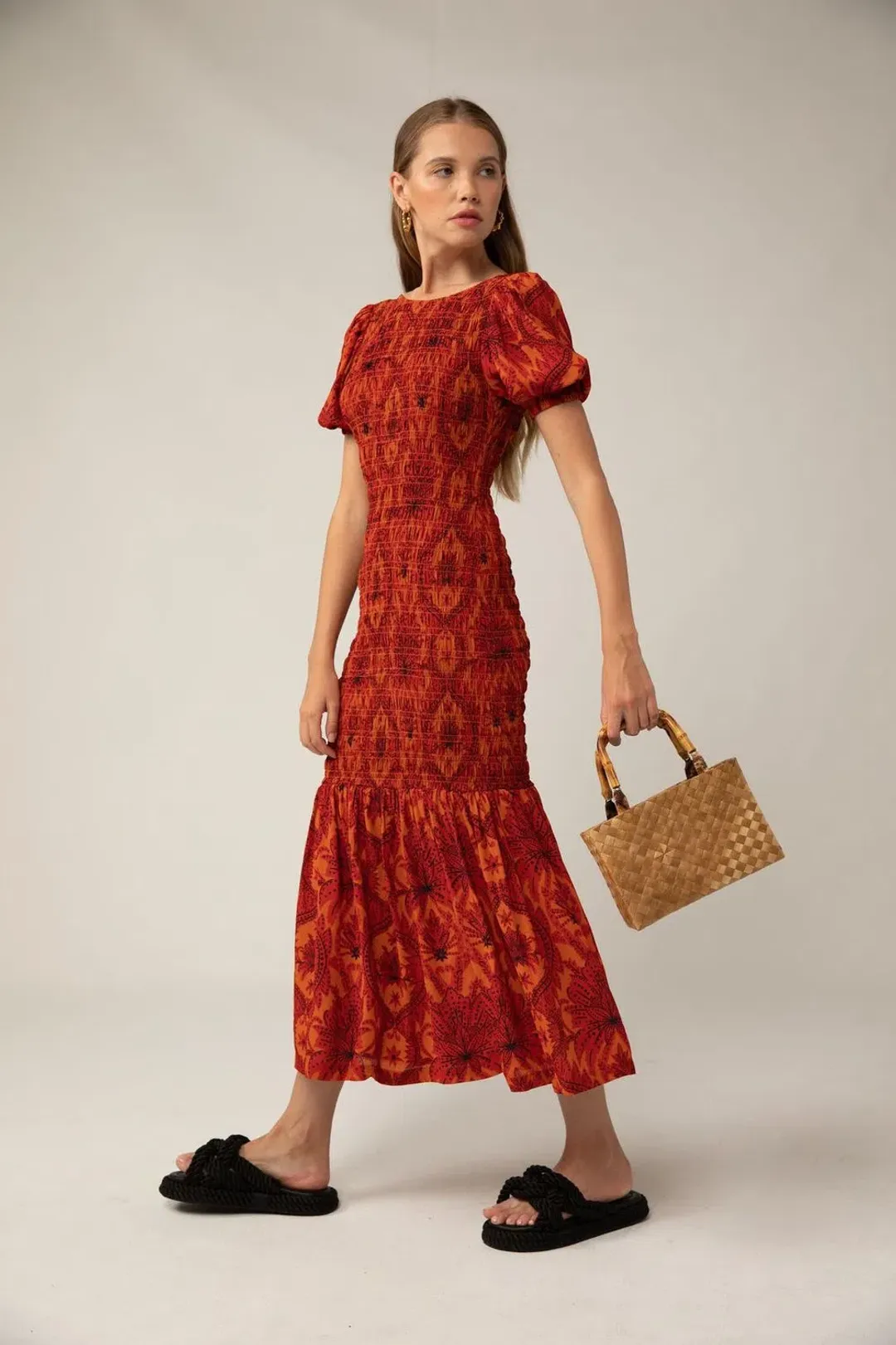 Rue Stiic Isabella Maxi Dress Red Size M/AU 10  for rent on The Volte - main image
