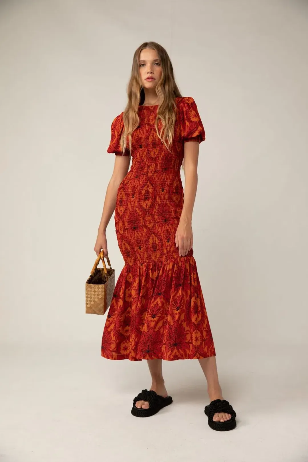 Rue Stiic Isabella Maxi Dress Red Size M/AU 10  for rent on The Volte - main image