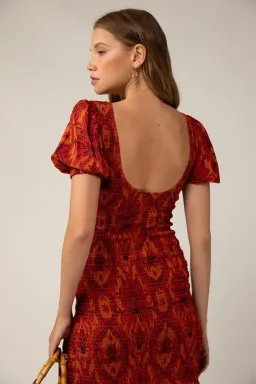 Rue Stiic Isabella Maxi Dress Red Size M/AU 10  for rent on The Volte - image 3