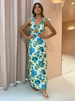 Sir the Label Alexandre Tie Midi Dress Floral Size 3 / AU 12 for rent on The Volte - image 1