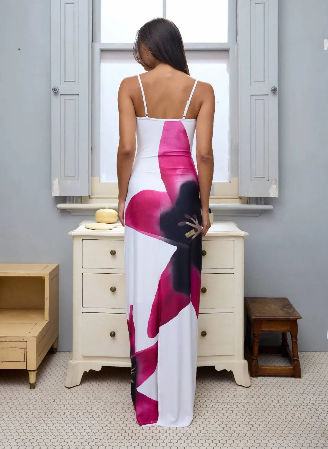 With Harper Lu Slip Dress Pearl Lily Floral Size M / AU 10 for rent on The Volte - main image